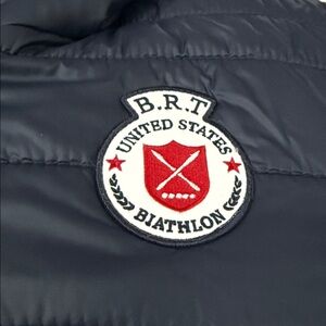 Maloja puffer jacket United States Biathlon Navy pink women’s xsmall